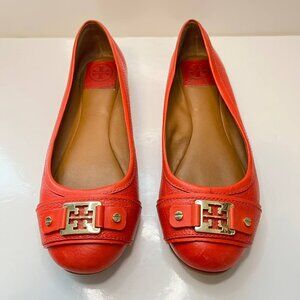 Tory Burch Women’s Red Leather Ballet Flats – Size 9M